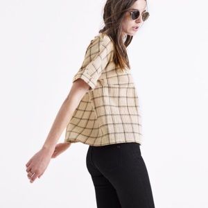 Madewell plaid catchline tee